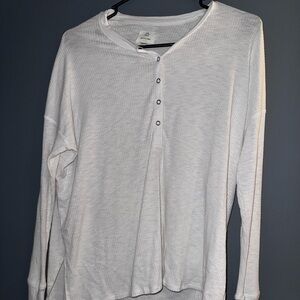 Aerie White Long Sleeve Tee